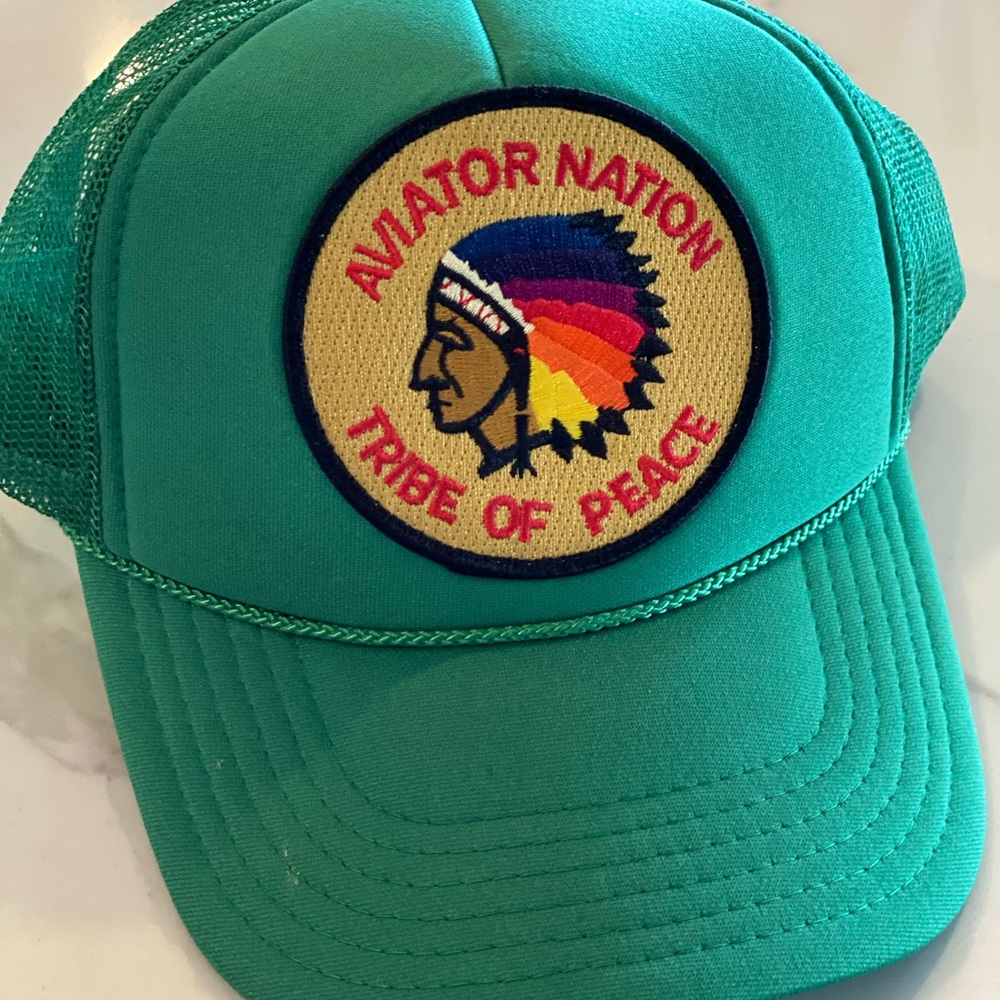 NWT Aviator Nation Green Trucker Hat